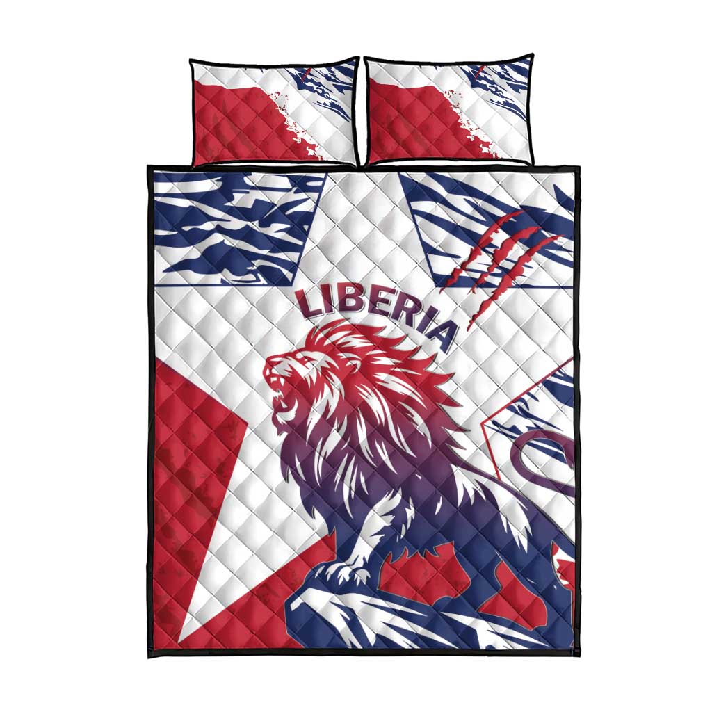 Personalised Afro Liberia Quilt Bed Set African King Lion - Grunge Style LT15