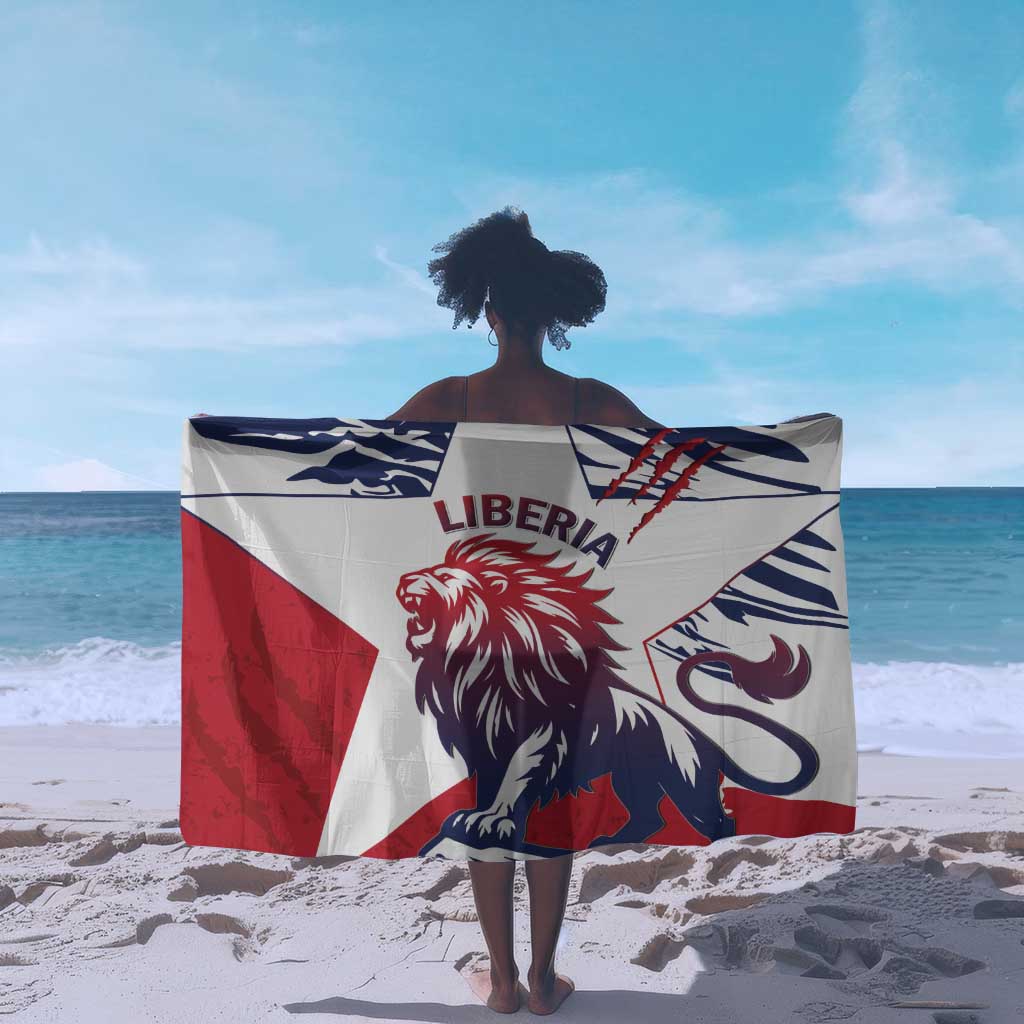 Personalised Afro Liberia Sarong African King Lion - Grunge Style LT15