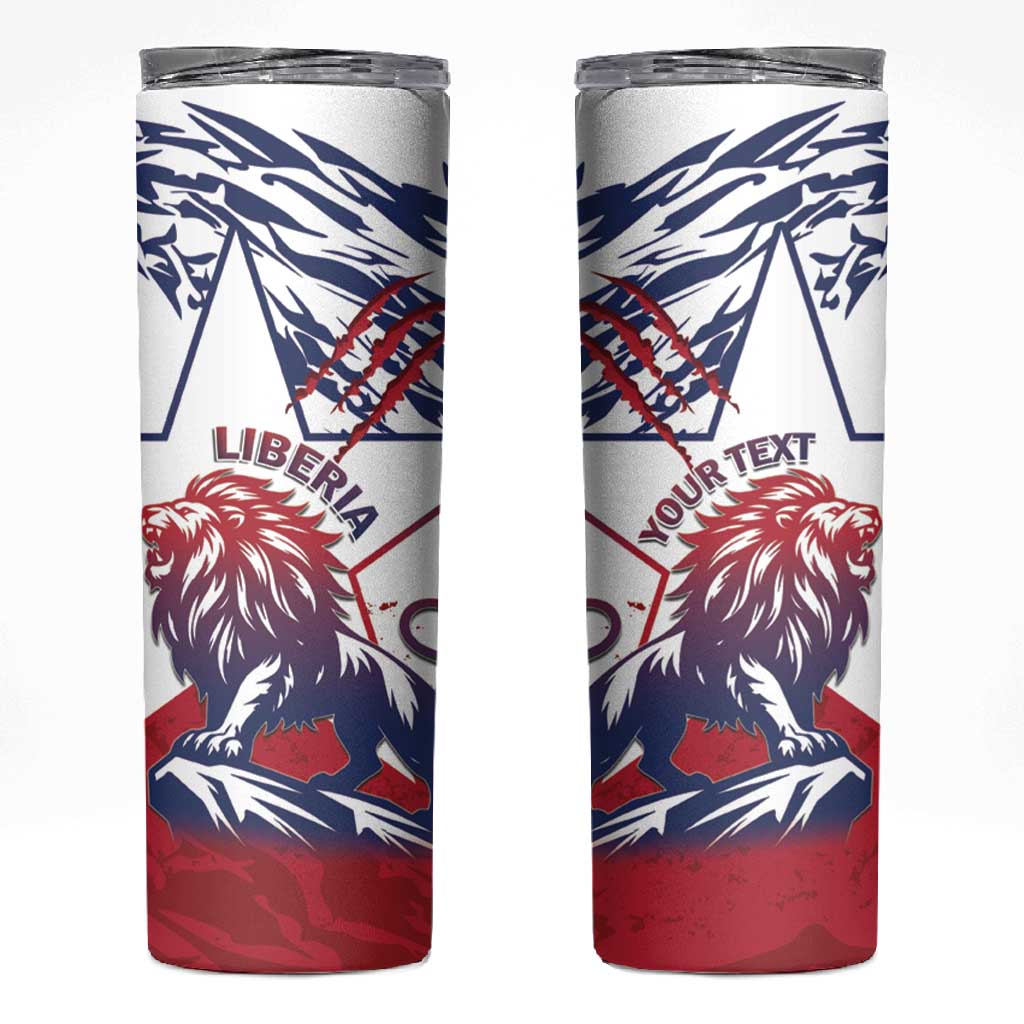 Personalised Afro Liberia Skinny Tumbler African King Lion - Grunge Style LT15