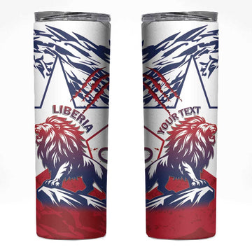 Personalised Afro Liberia Skinny Tumbler African King Lion - Grunge Style LT15
