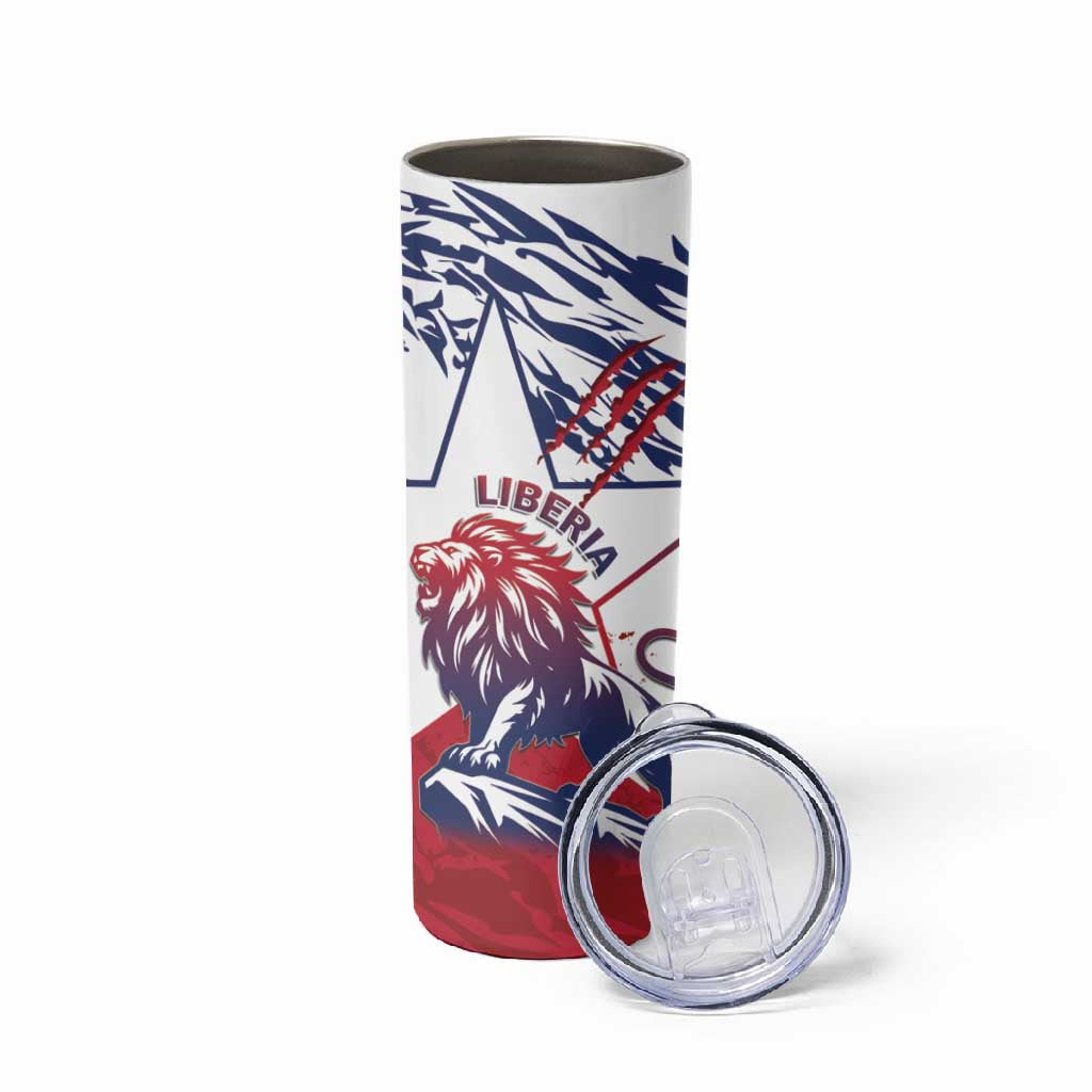 Personalised Afro Liberia Skinny Tumbler African King Lion - Grunge Style LT15