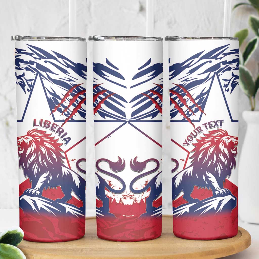 Personalised Afro Liberia Skinny Tumbler African King Lion - Grunge Style LT15