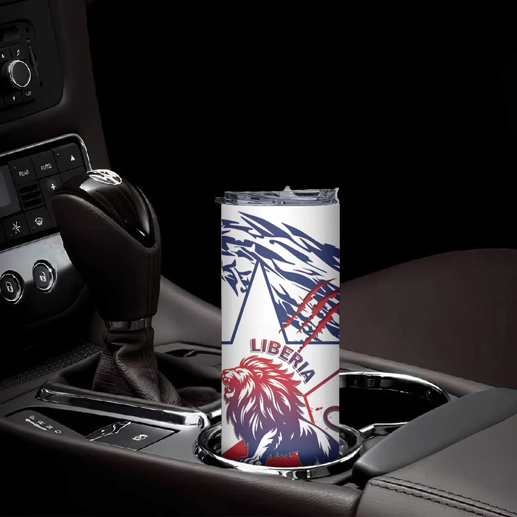 Personalised Afro Liberia Skinny Tumbler African King Lion - Grunge Style LT15