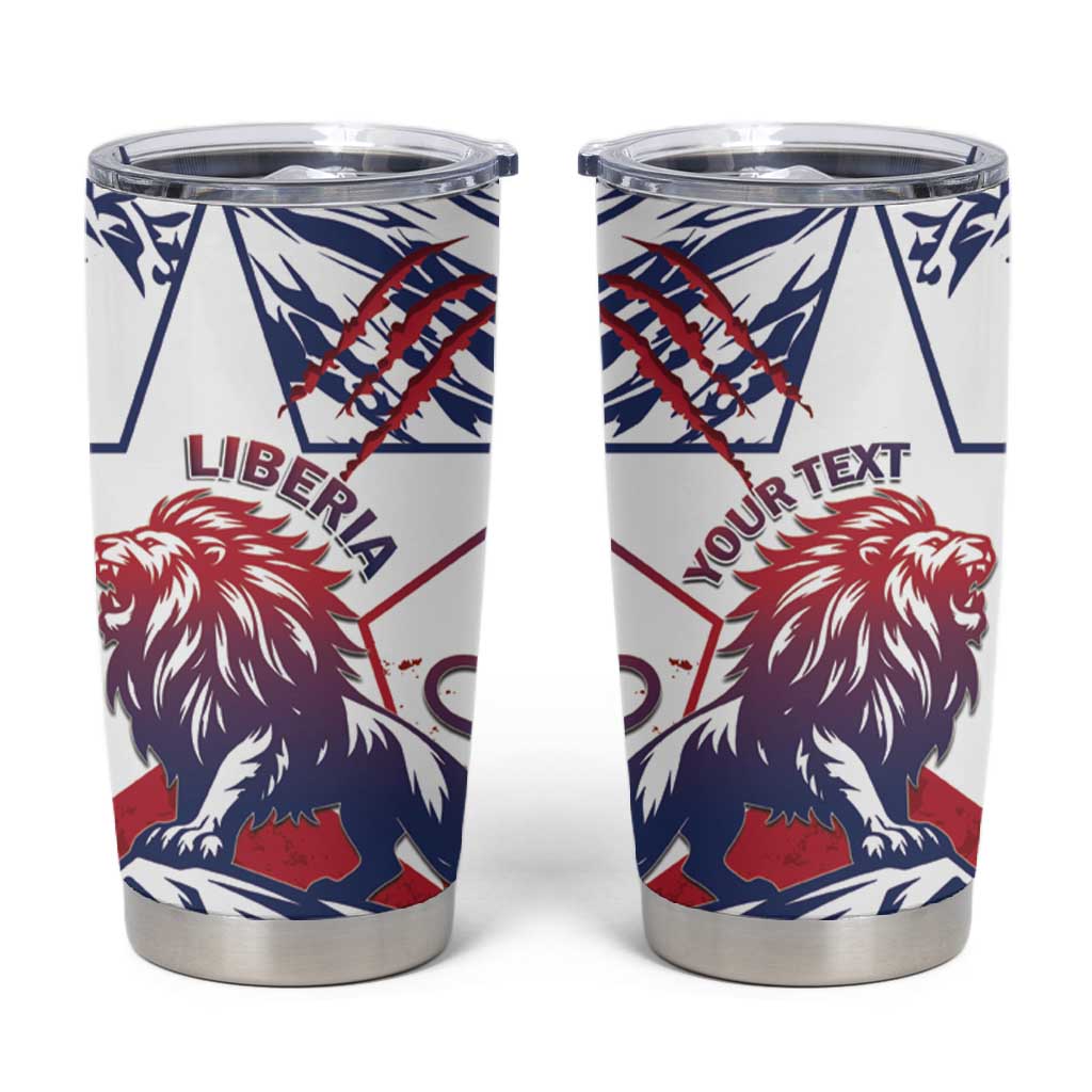 Personalised Afro Liberia Tumbler Cup African King Lion - Grunge Style LT15