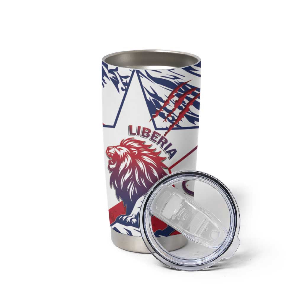 Personalised Afro Liberia Tumbler Cup African King Lion - Grunge Style LT15