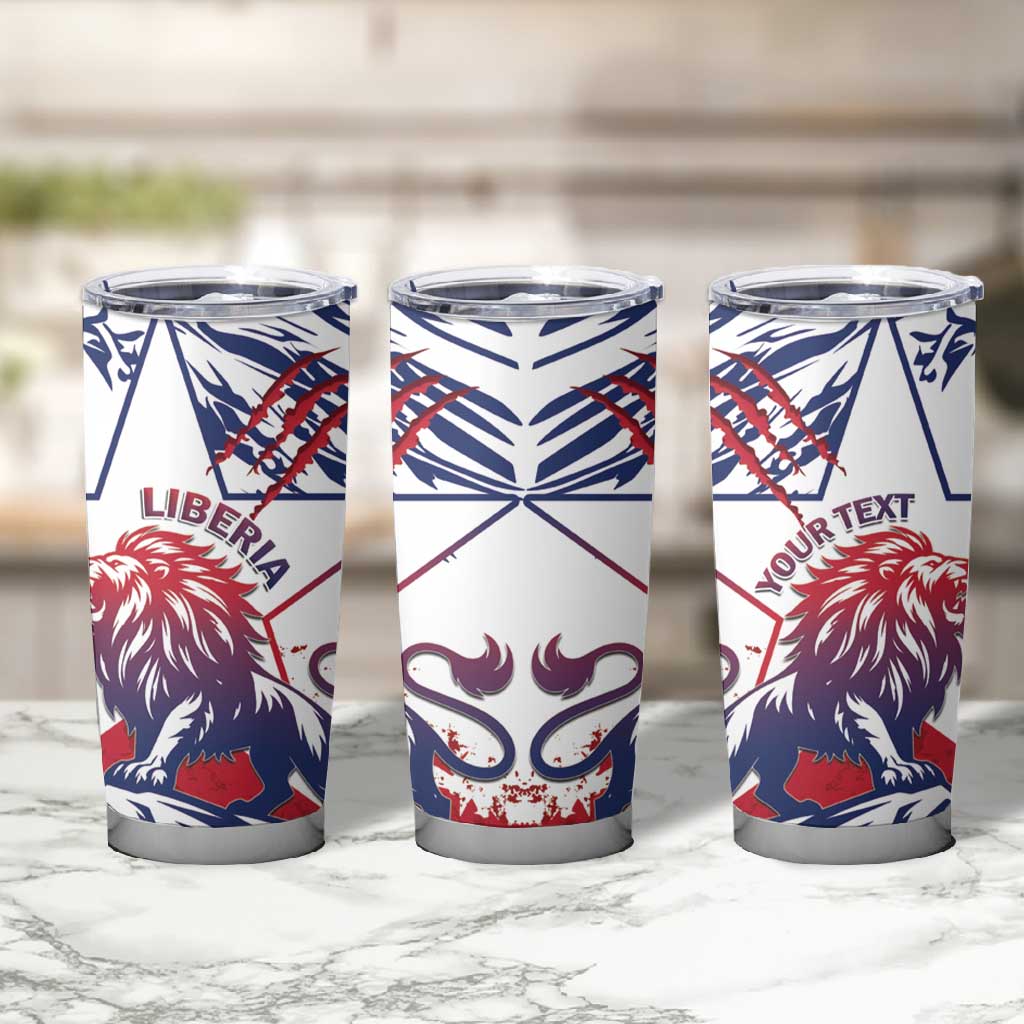 Personalised Afro Liberia Tumbler Cup African King Lion - Grunge Style LT15