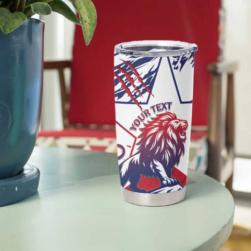 Personalised Afro Liberia Tumbler Cup African King Lion - Grunge Style LT15