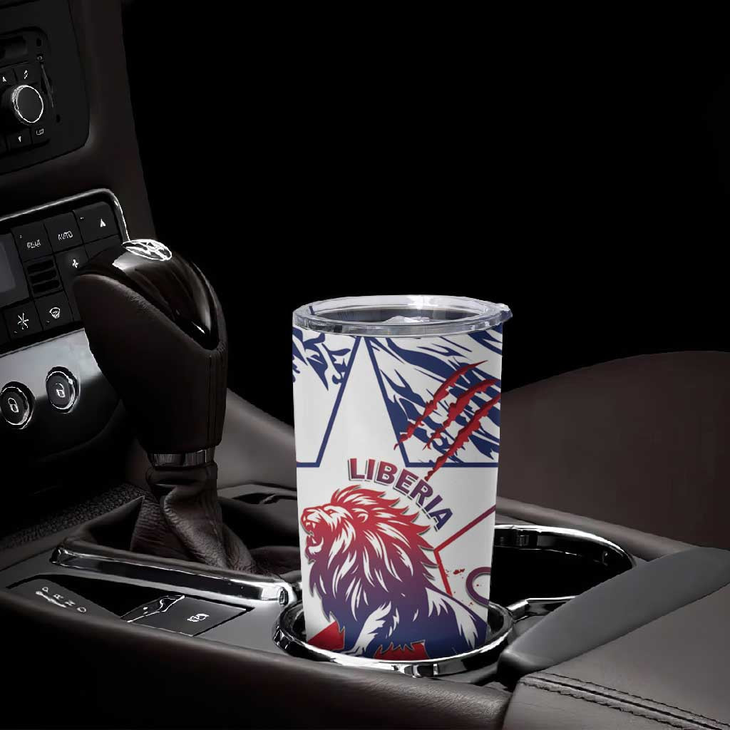 Personalised Afro Liberia Tumbler Cup African King Lion - Grunge Style LT15
