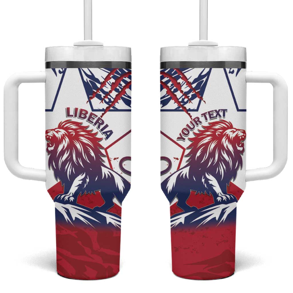 Personalised Afro Liberia Tumbler With Handle African King Lion - Grunge Style LT15