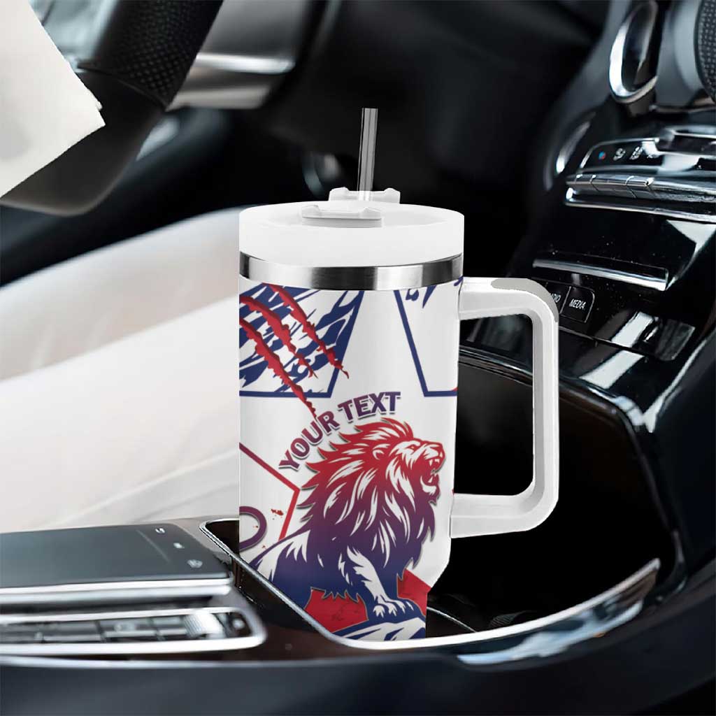 Personalised Afro Liberia Tumbler With Handle African King Lion - Grunge Style LT15