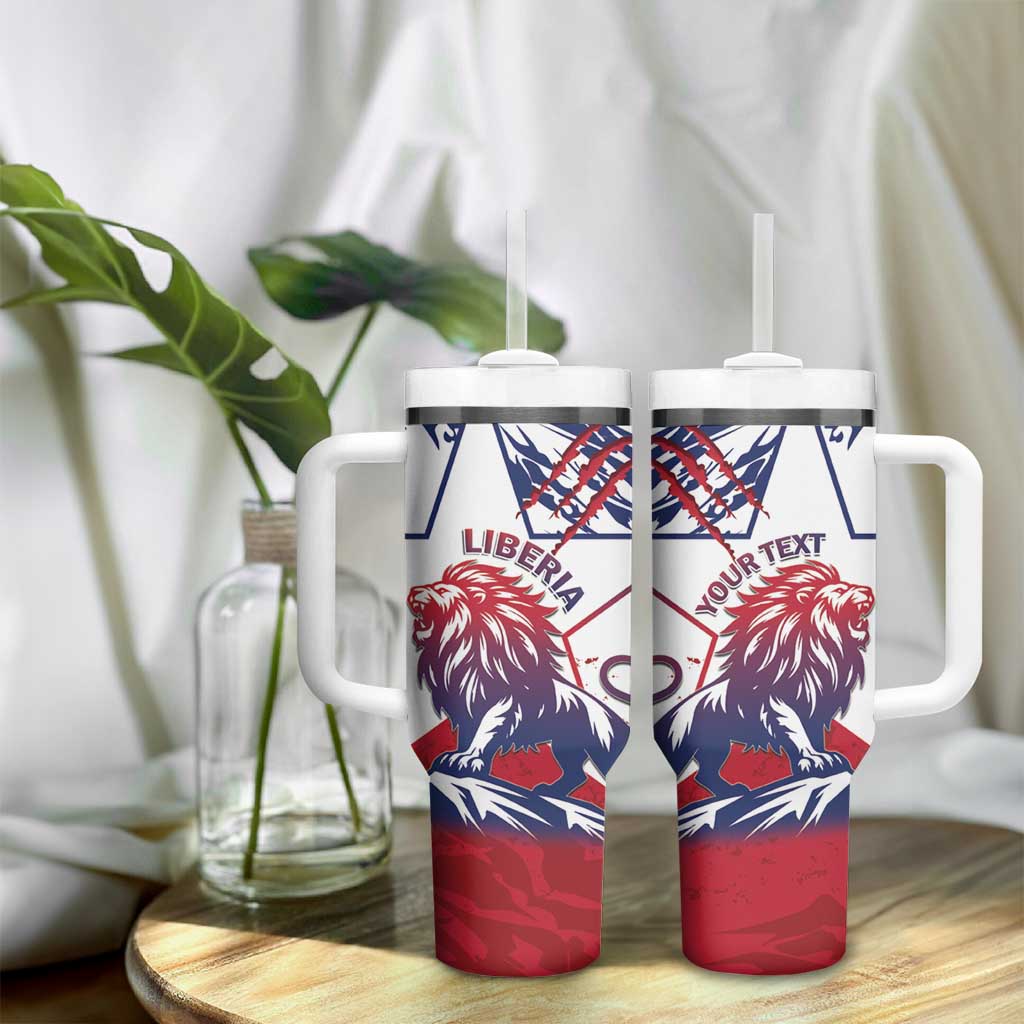 Personalised Afro Liberia Tumbler With Handle African King Lion - Grunge Style LT15