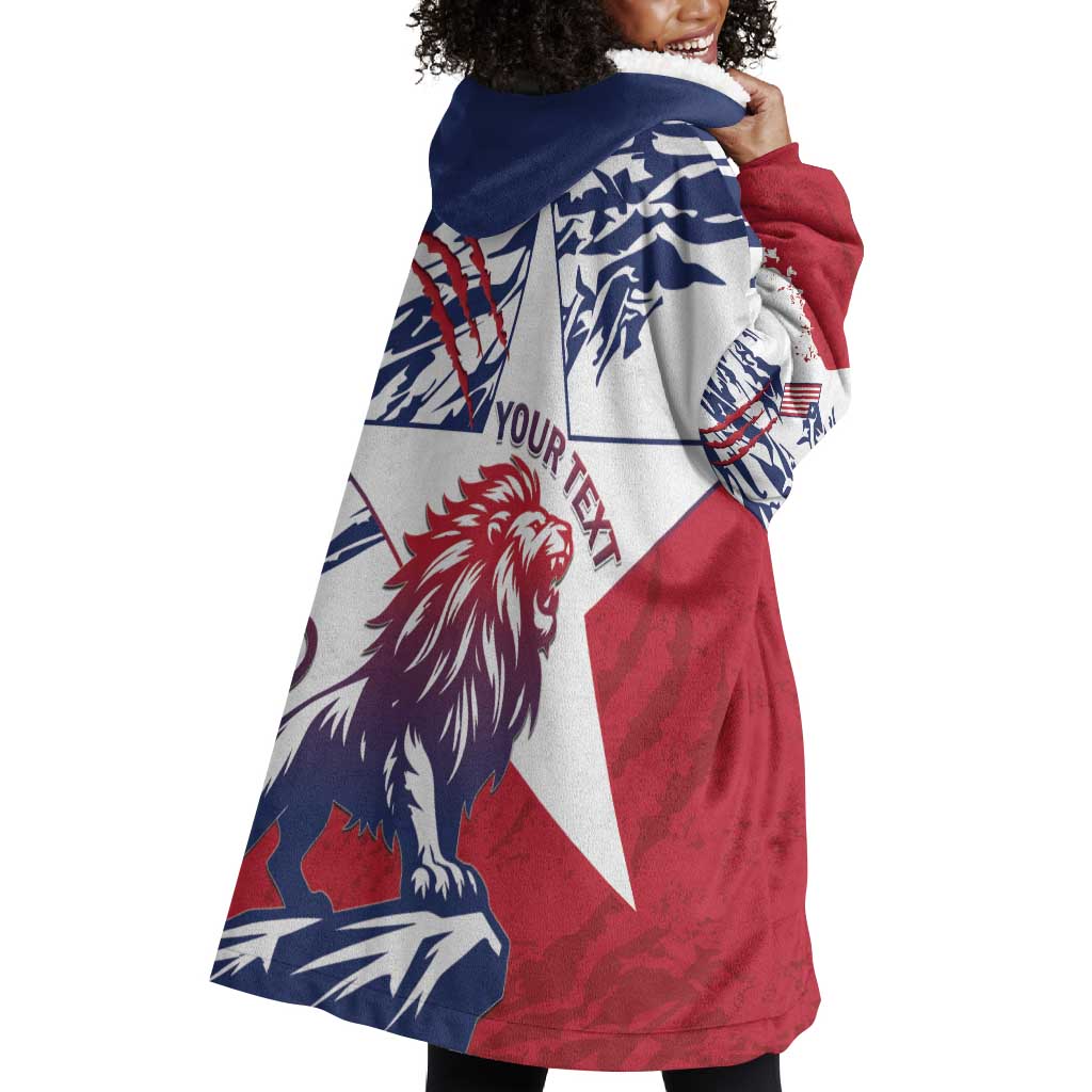 Personalised Afro Liberia Wearable Blanket Hoodie African King Lion - Grunge Style LT15