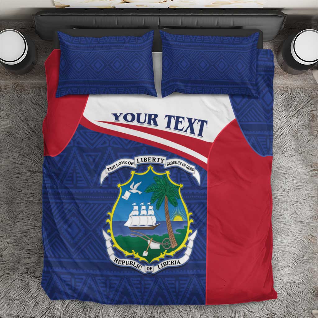 Personalised Liberia African Bedding Set Coat Of Arms Flag LT15