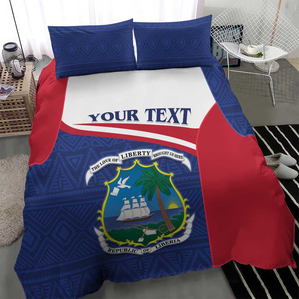 Personalised Liberia African Bedding Set Coat Of Arms Flag LT15