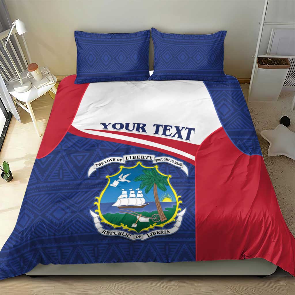 Personalised Liberia African Bedding Set Coat Of Arms Flag LT15
