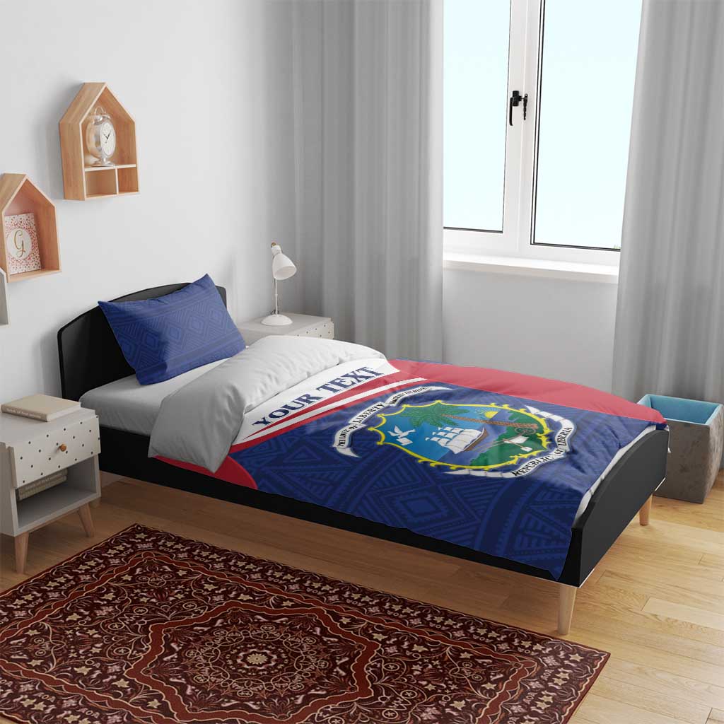 Personalised Liberia African Bedding Set Coat Of Arms Flag LT15