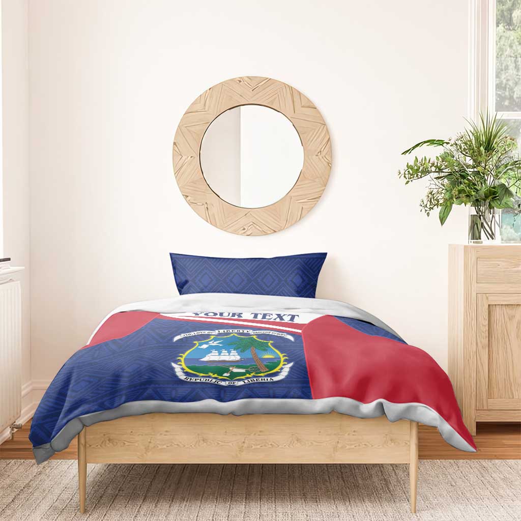 Personalised Liberia African Bedding Set Coat Of Arms Flag LT15
