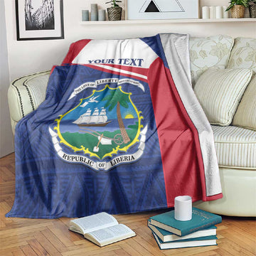 Personalised Liberia African Blanket Coat Of Arms Flag LT15