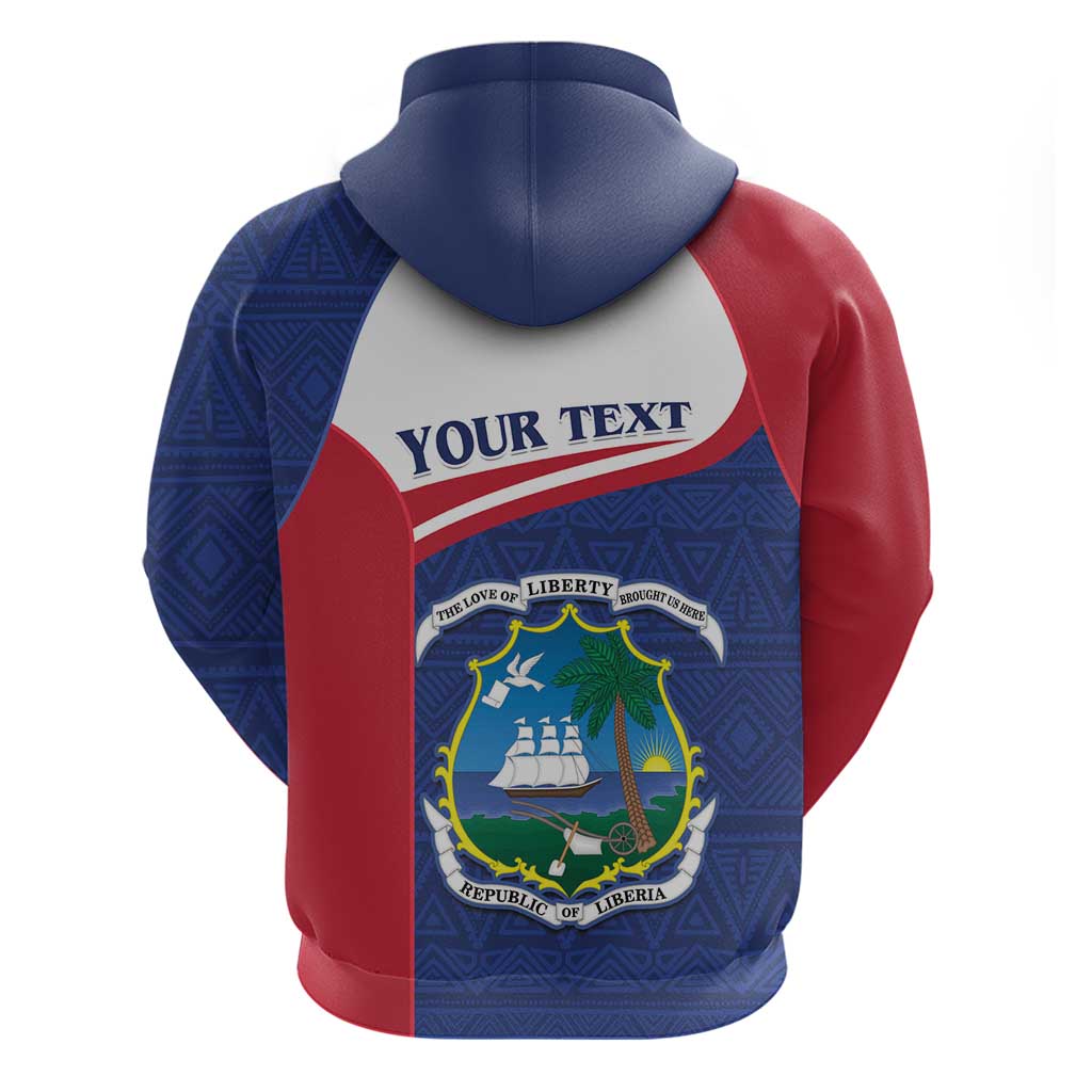 Personalised Liberia Hoodie Coat Of Arms - African Pattern LT15