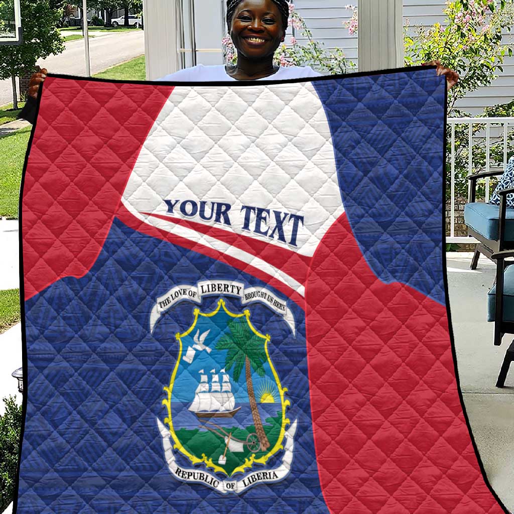 Personalised Liberia African Quilt Coat Of Arms Flag LT15