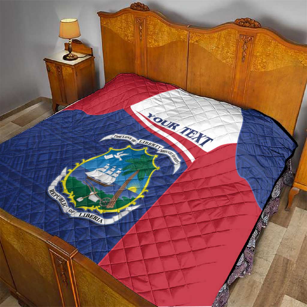 Personalised Liberia African Quilt Coat Of Arms Flag LT15