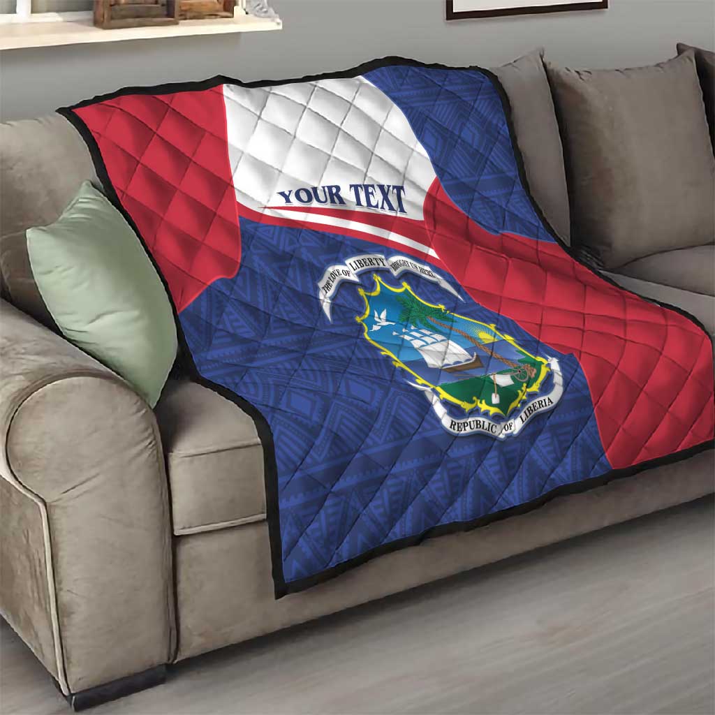 Personalised Liberia African Quilt Coat Of Arms Flag LT15