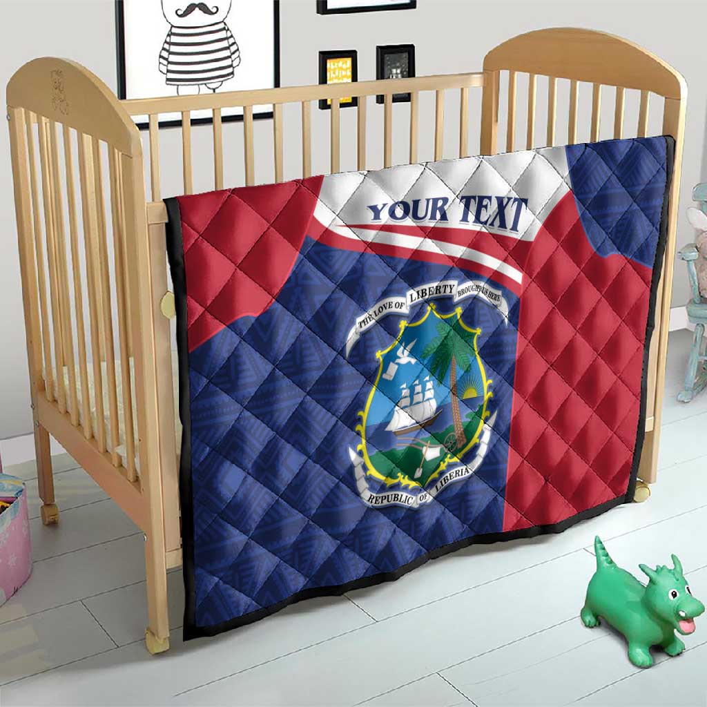 Personalised Liberia African Quilt Coat Of Arms Flag LT15