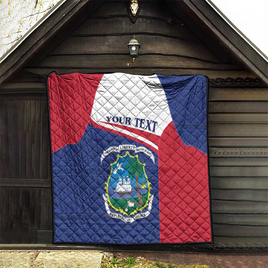 Personalised Liberia African Quilt Coat Of Arms Flag LT15