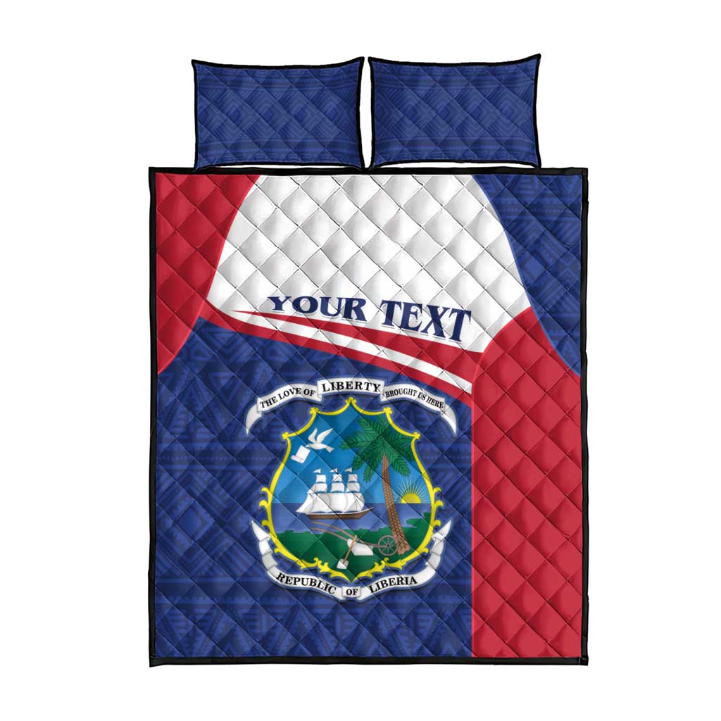 Personalised Liberia African Quilt Bed Set Coat Of Arms Flag LT15