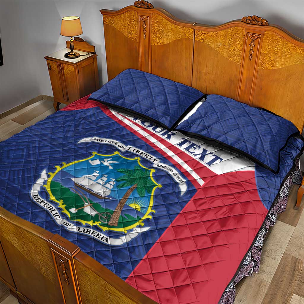 Personalised Liberia African Quilt Bed Set Coat Of Arms Flag LT15