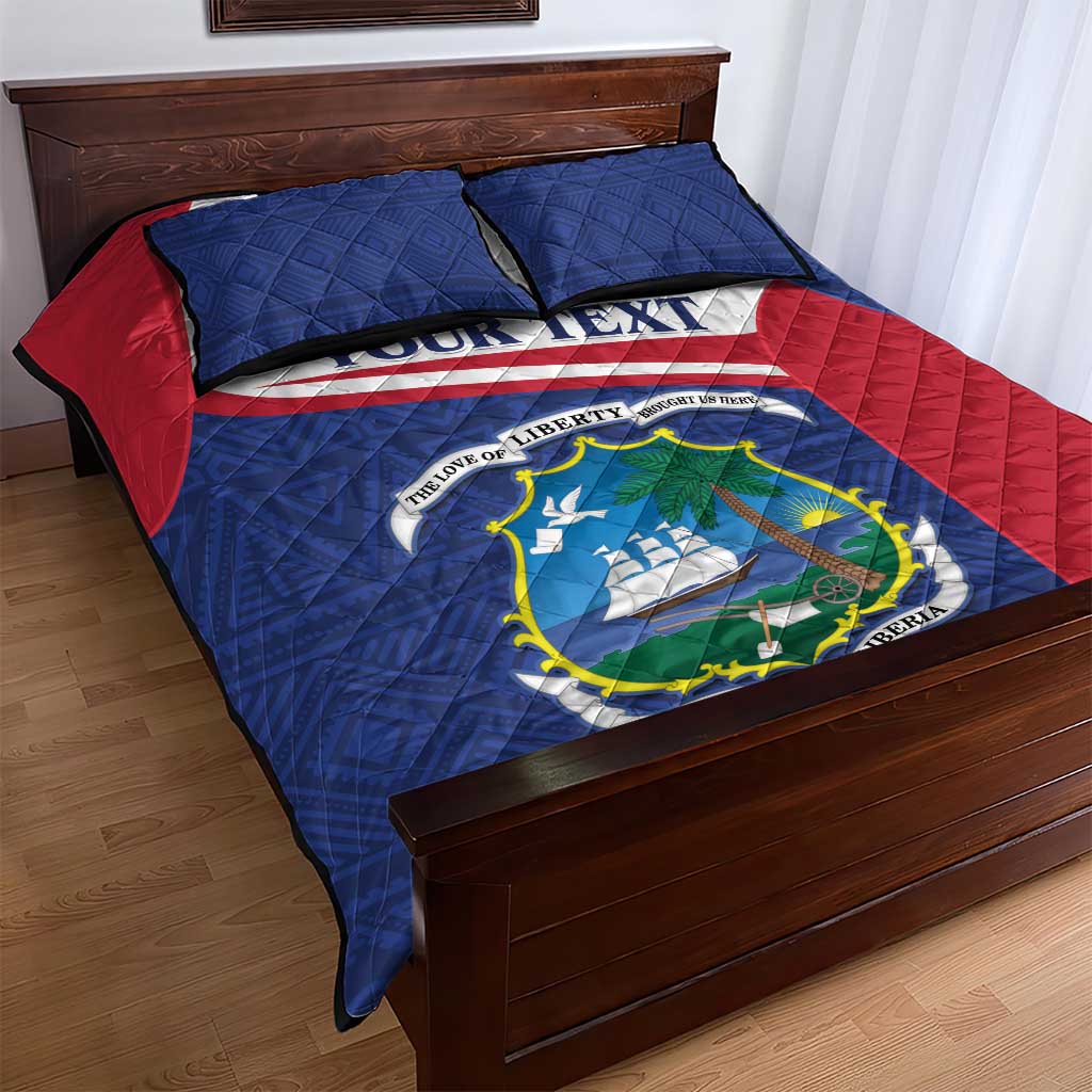 Personalised Liberia African Quilt Bed Set Coat Of Arms Flag LT15