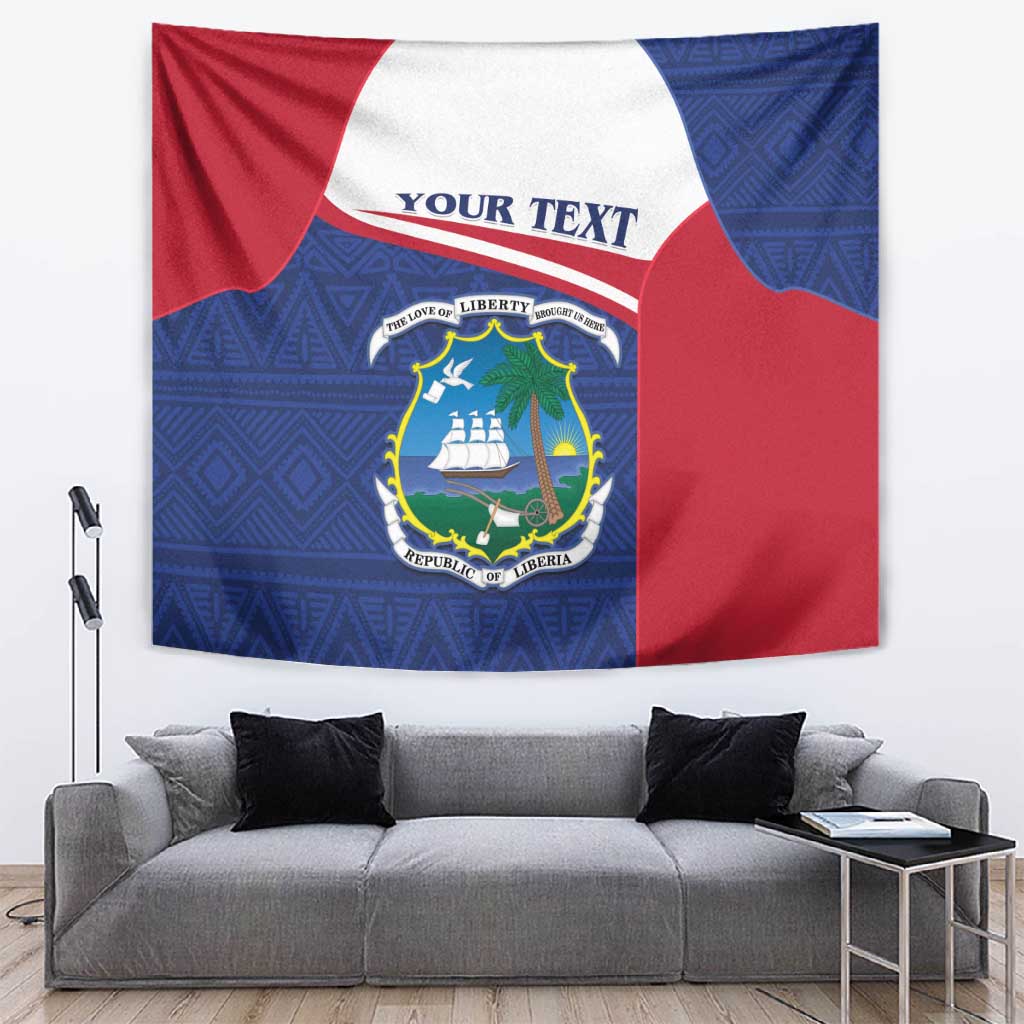 Personalised Liberia African Tapestry Coat Of Arms Flag LT15