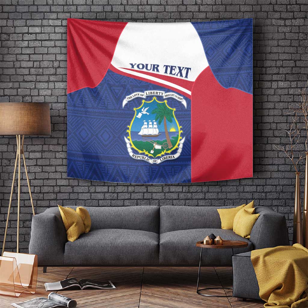 Personalised Liberia African Tapestry Coat Of Arms Flag LT15