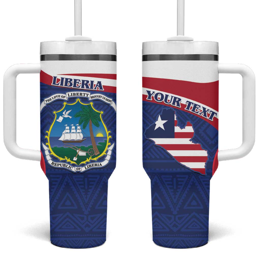 Personalised Liberia African Tumbler With Handle Coat Of Arms Flag LT15