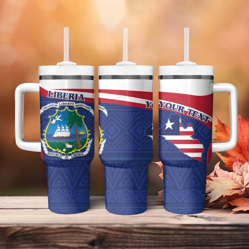 Personalised Liberia African Tumbler With Handle Coat Of Arms Flag LT15