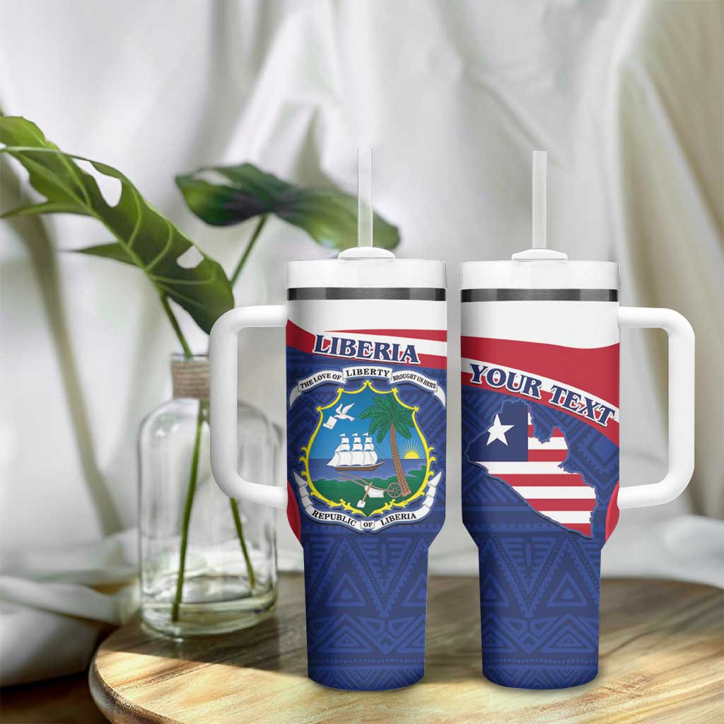Personalised Liberia African Tumbler With Handle Coat Of Arms Flag LT15