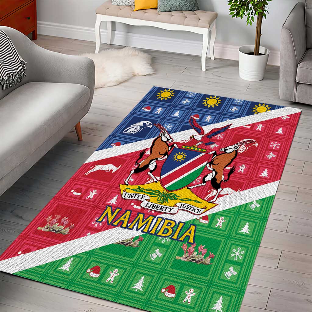 Afro Namibia Area Rug Coat Of Arms Christmas Style LT15