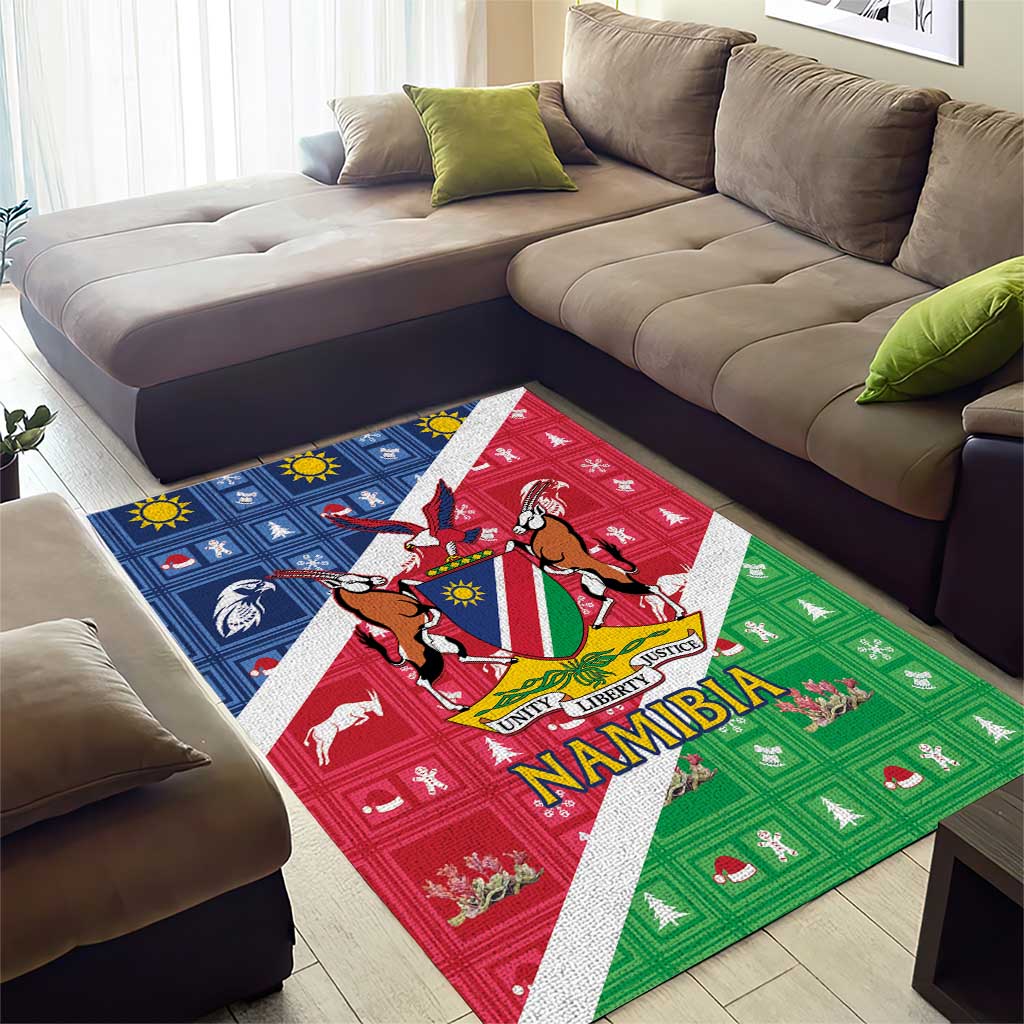 Afro Namibia Area Rug Coat Of Arms Christmas Style LT15