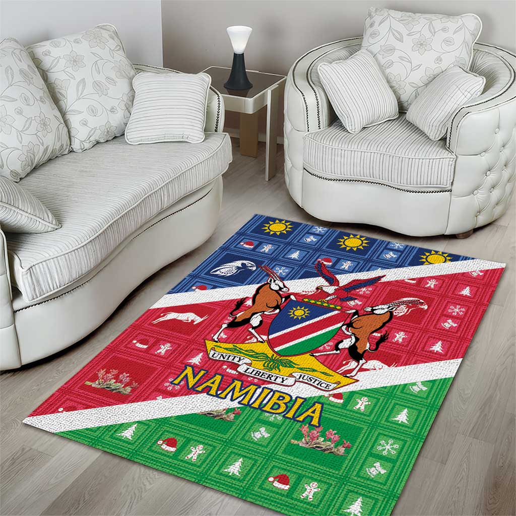 Afro Namibia Area Rug Coat Of Arms Christmas Style LT15