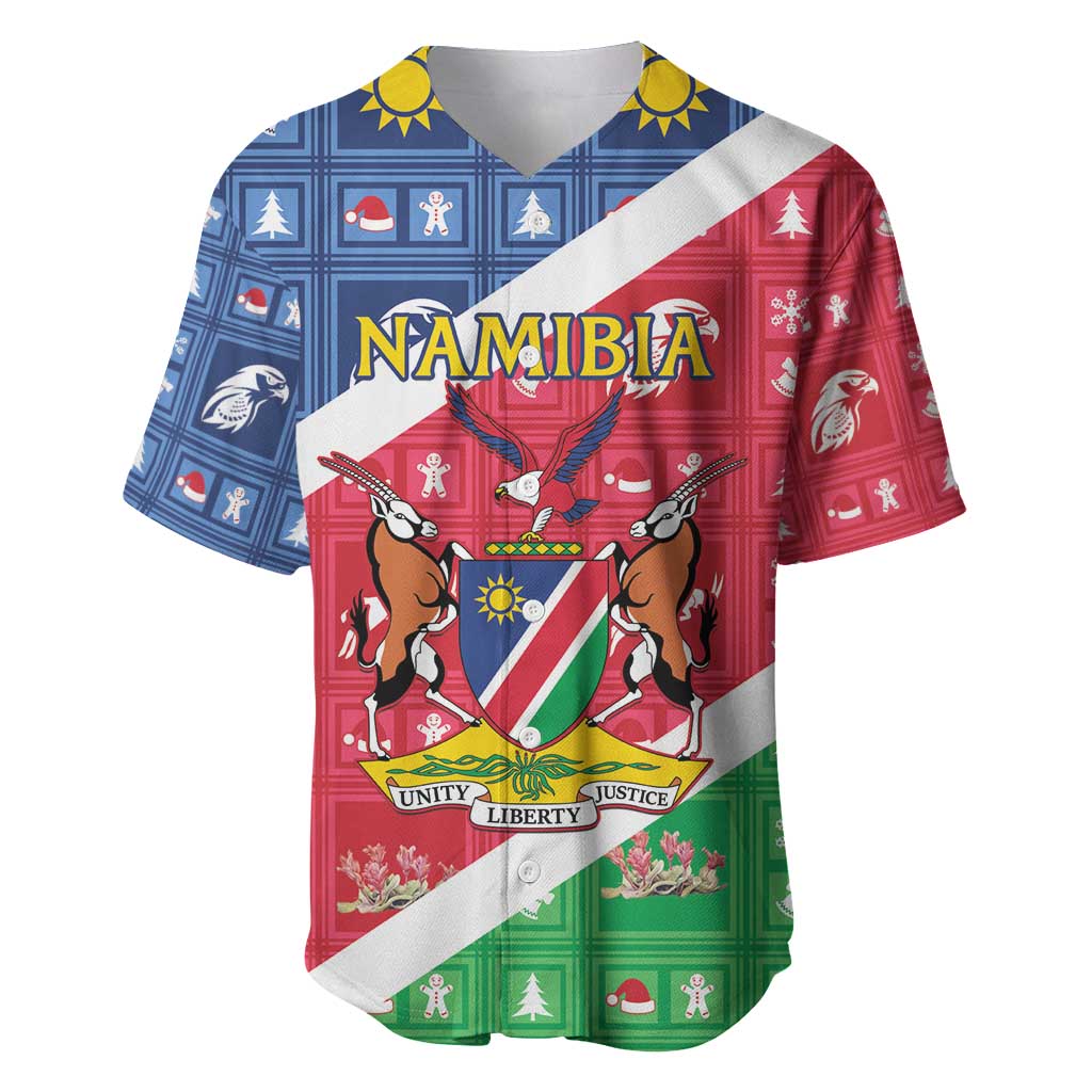 Afro Namibia Baseball Jersey Coat Of Arms Christmas Style LT15