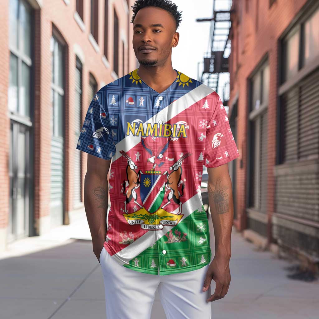 Afro Namibia Baseball Jersey Coat Of Arms Christmas Style LT15