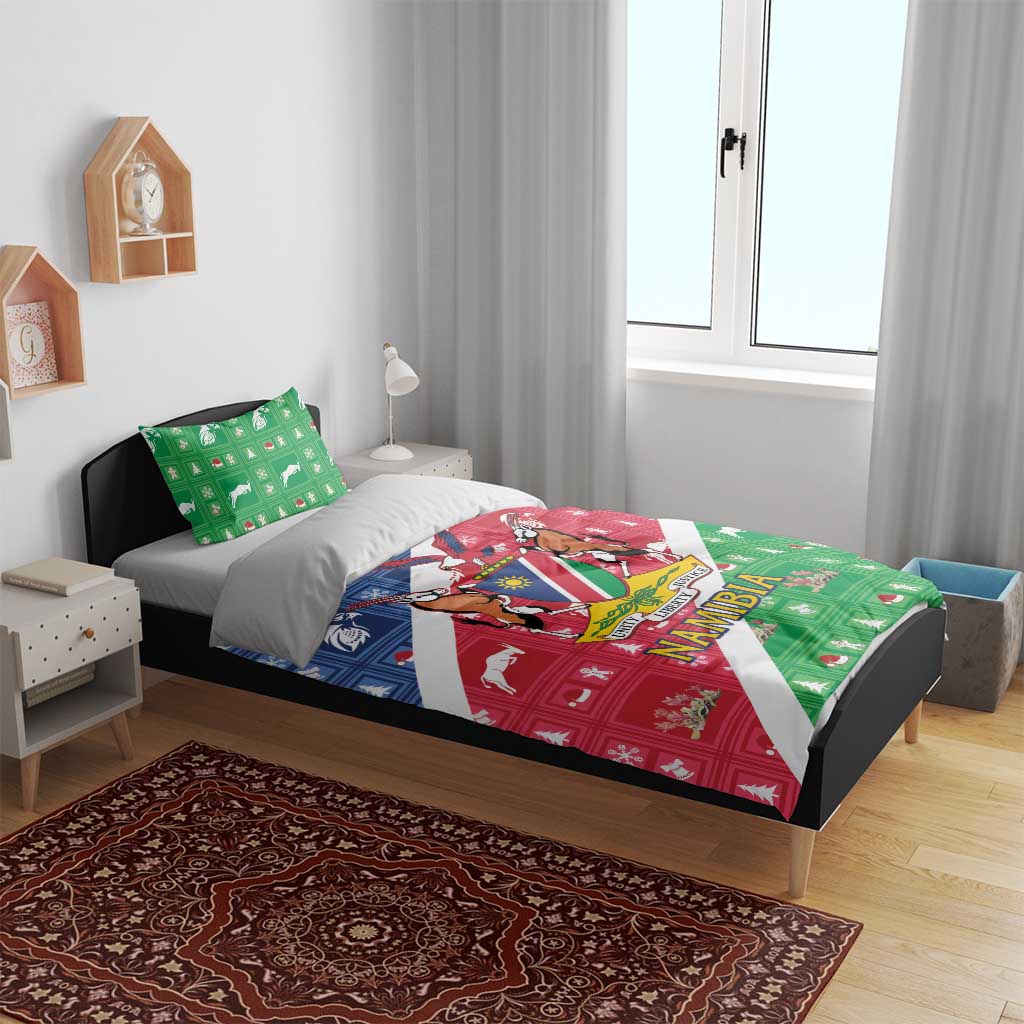 Afro Namibia Bedding Set Coat Of Arms Christmas Style LT15
