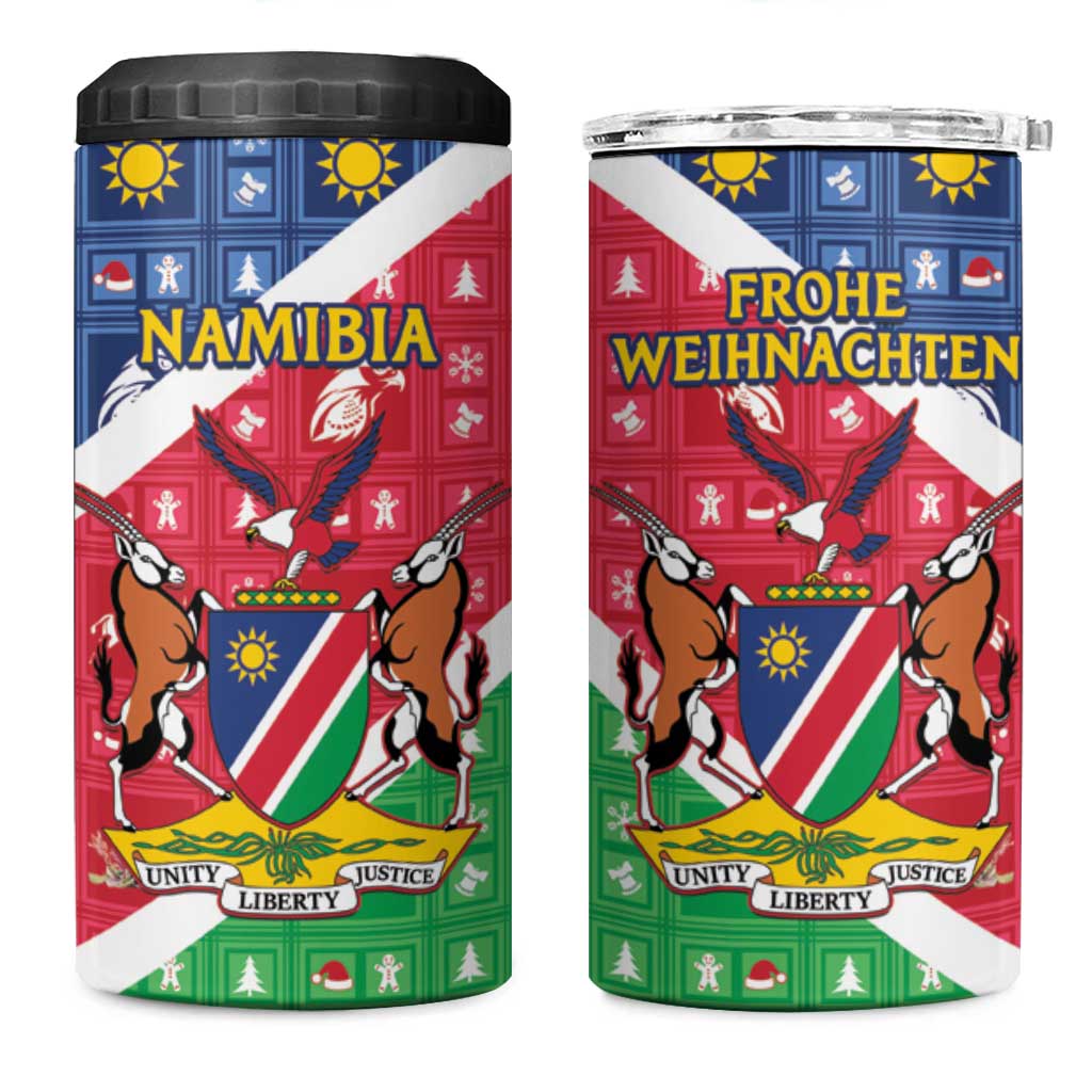 Afro Namibia 4 in 1 Can Cooler Tumbler Coat Of Arms Christmas Style LT15