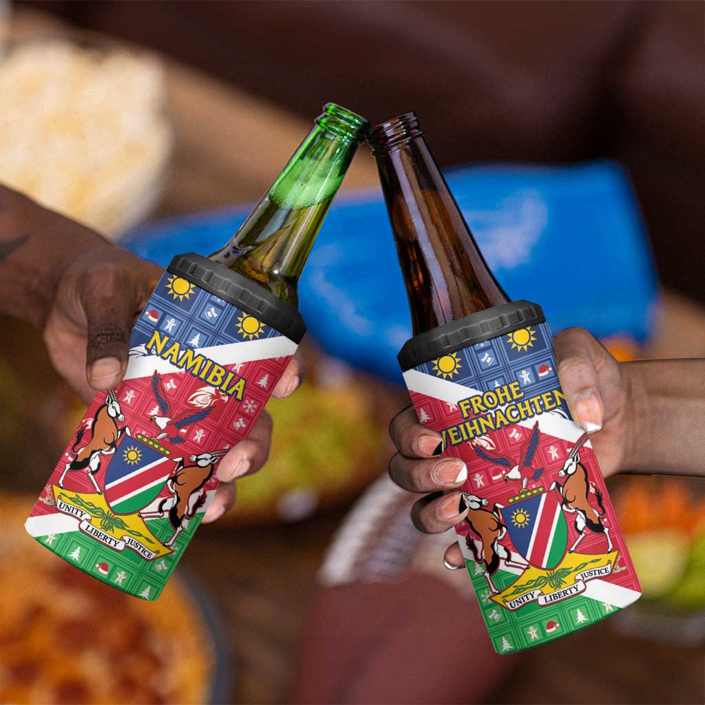 Afro Namibia 4 in 1 Can Cooler Tumbler Coat Of Arms Christmas Style LT15