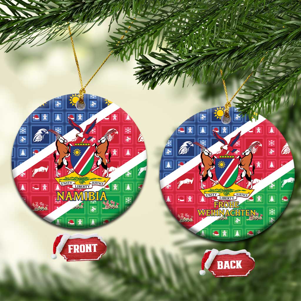 Namibia Christmas Ceramic Ornament Coat Of Arms Frohe Weihnachten LT15