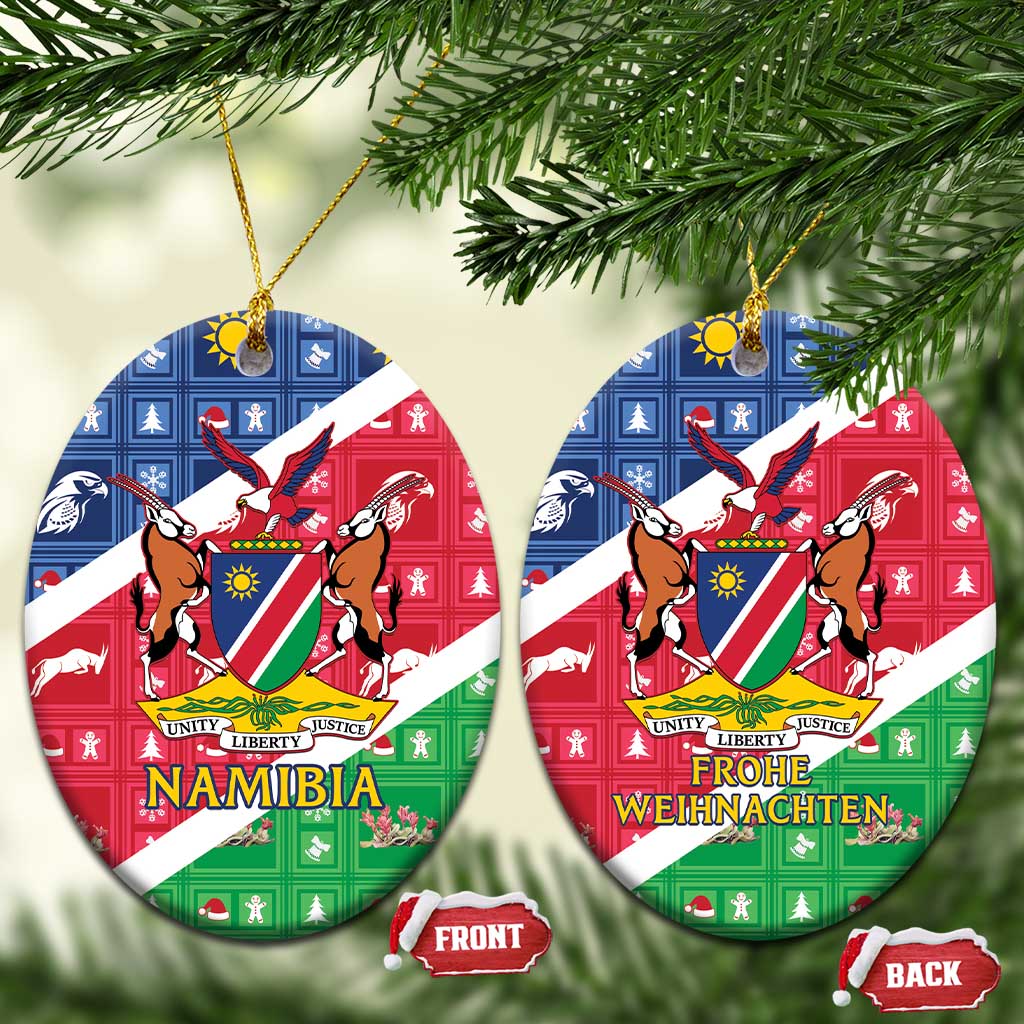 Namibia Christmas Ceramic Ornament Coat Of Arms Frohe Weihnachten LT15