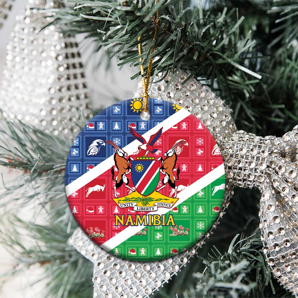 Namibia Christmas Ceramic Ornament Coat Of Arms Frohe Weihnachten LT15