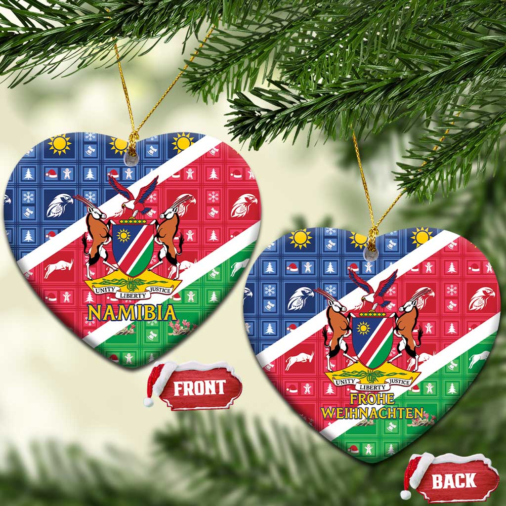 Namibia Christmas Ceramic Ornament Coat Of Arms Frohe Weihnachten LT15