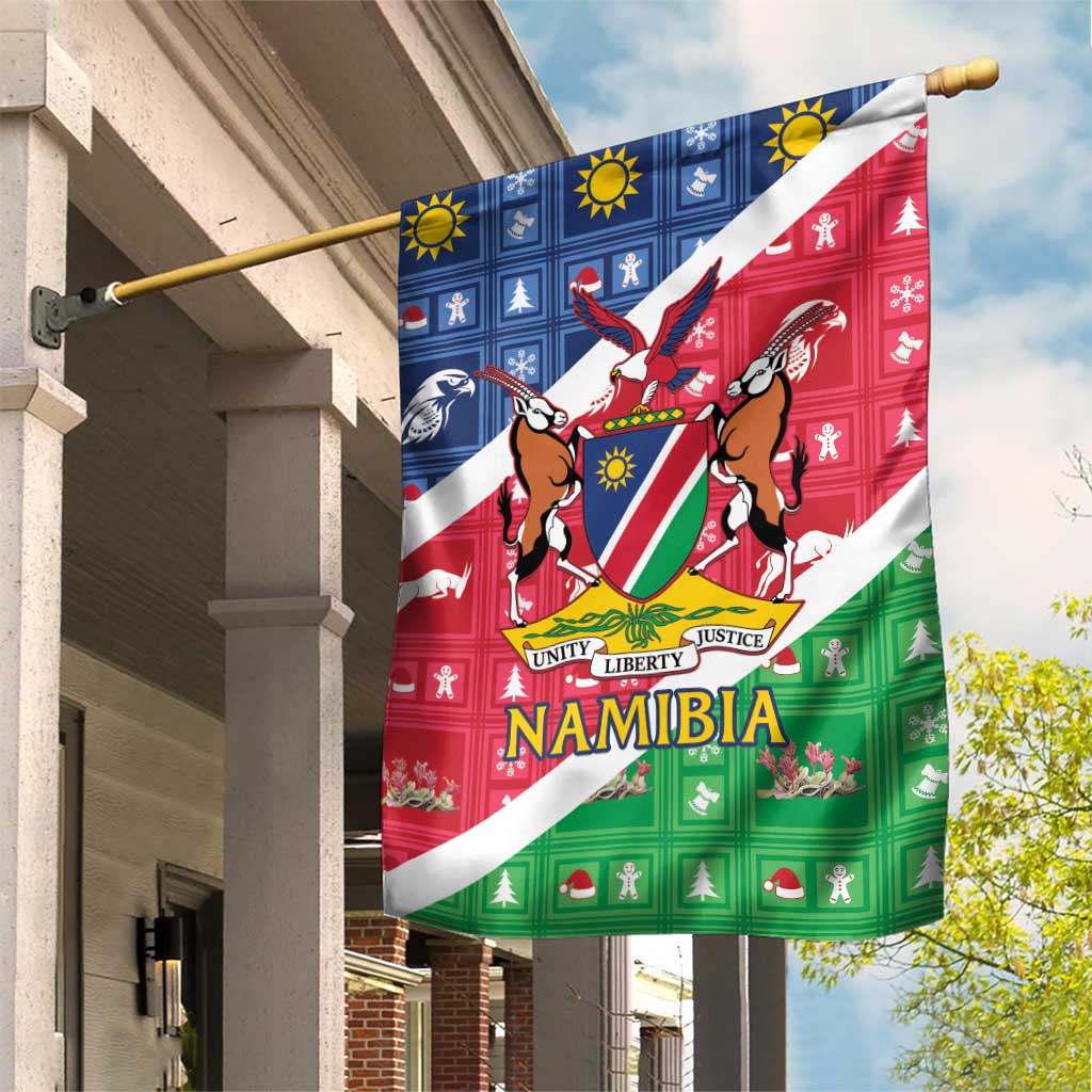 Afro Namibia Garden Flag Coat Of Arms Christmas Style LT15