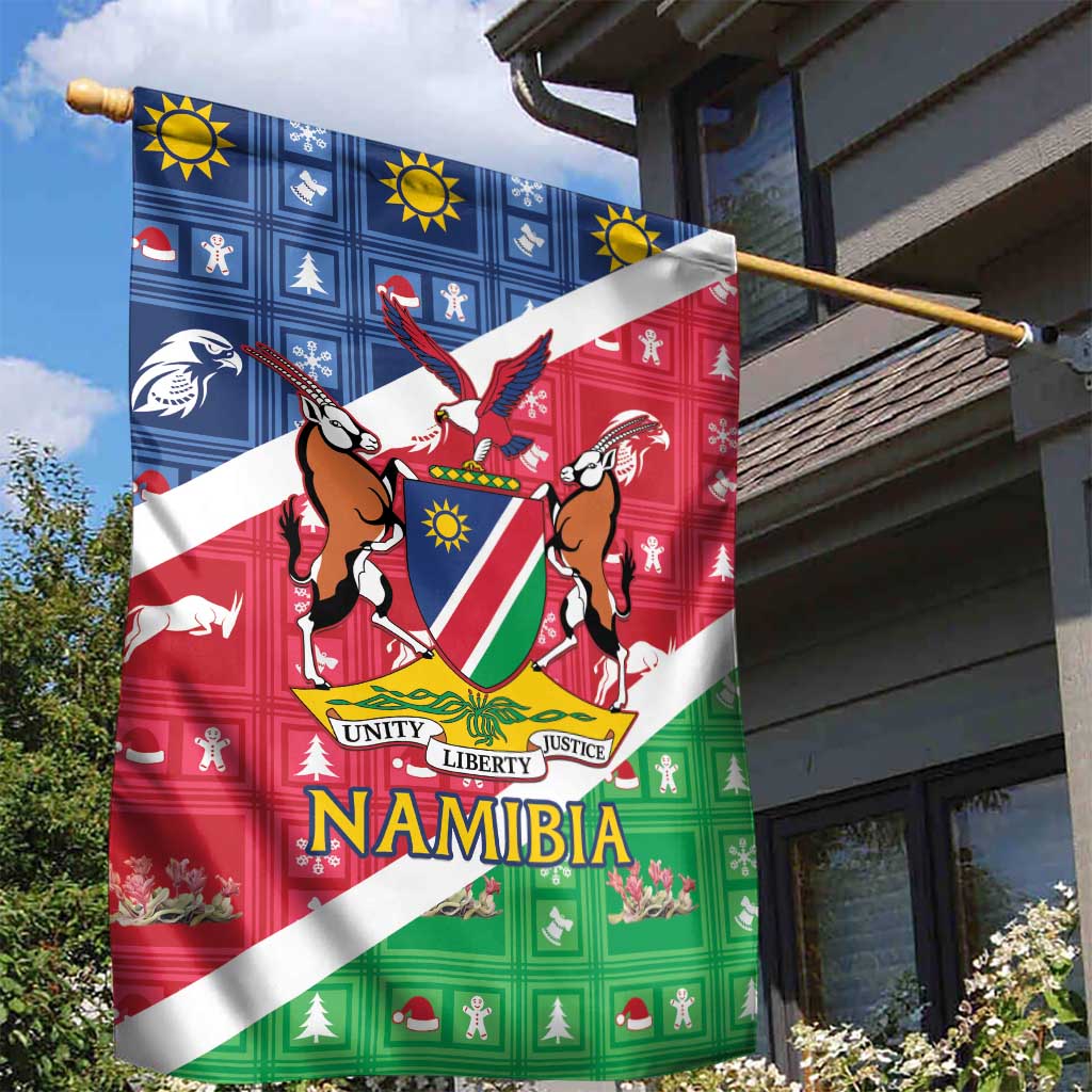 Afro Namibia Garden Flag Coat Of Arms Christmas Style LT15